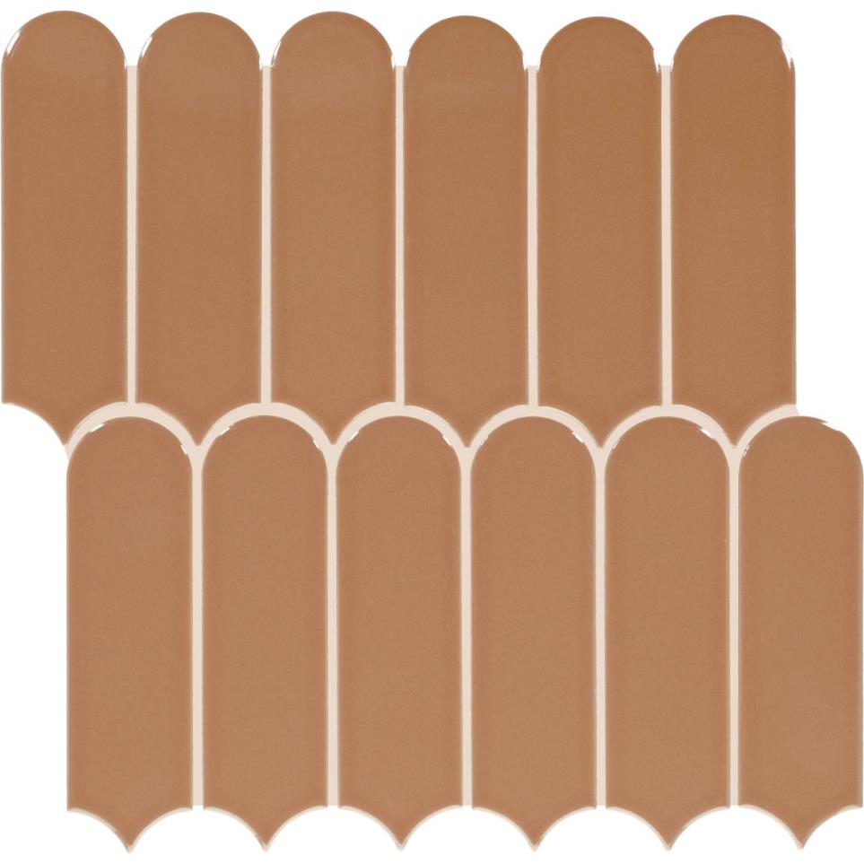 Mosaic Morganite Glossy Orange Tile