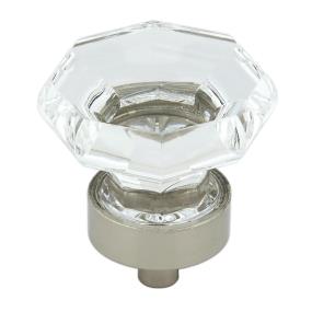 Knob Brushed Nickel / Clear Nickel Knobs