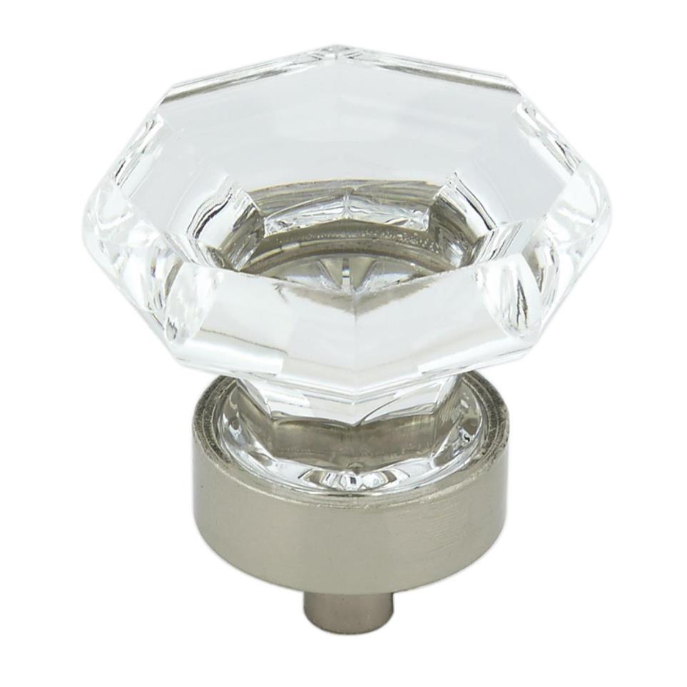 Knob Brushed Nickel / Clear Nickel Knobs