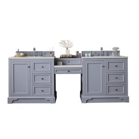 Base with Sink Top Silver Gray Medium Finish Vanities
