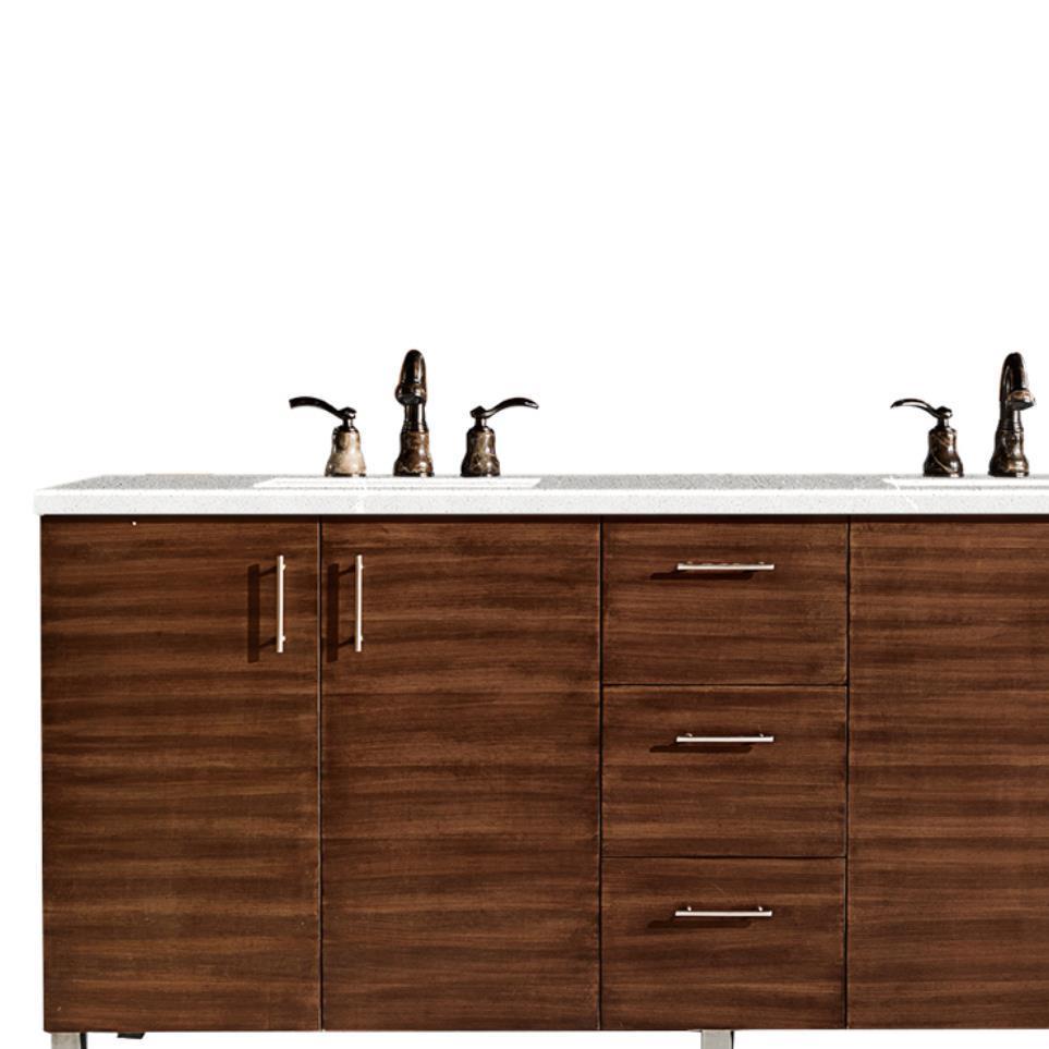 Base with Sink Top American Walnut Medium Finish Vanities