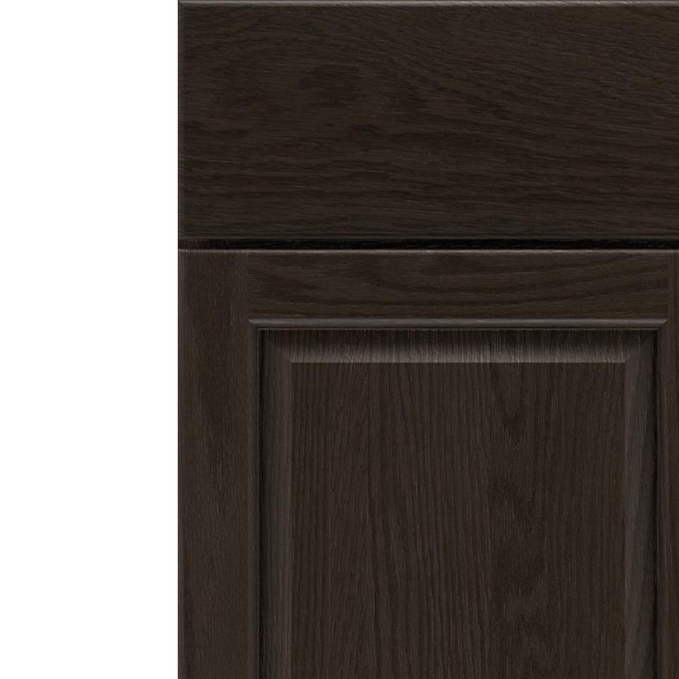 Square Thatch Dark Finish Square Cabinets