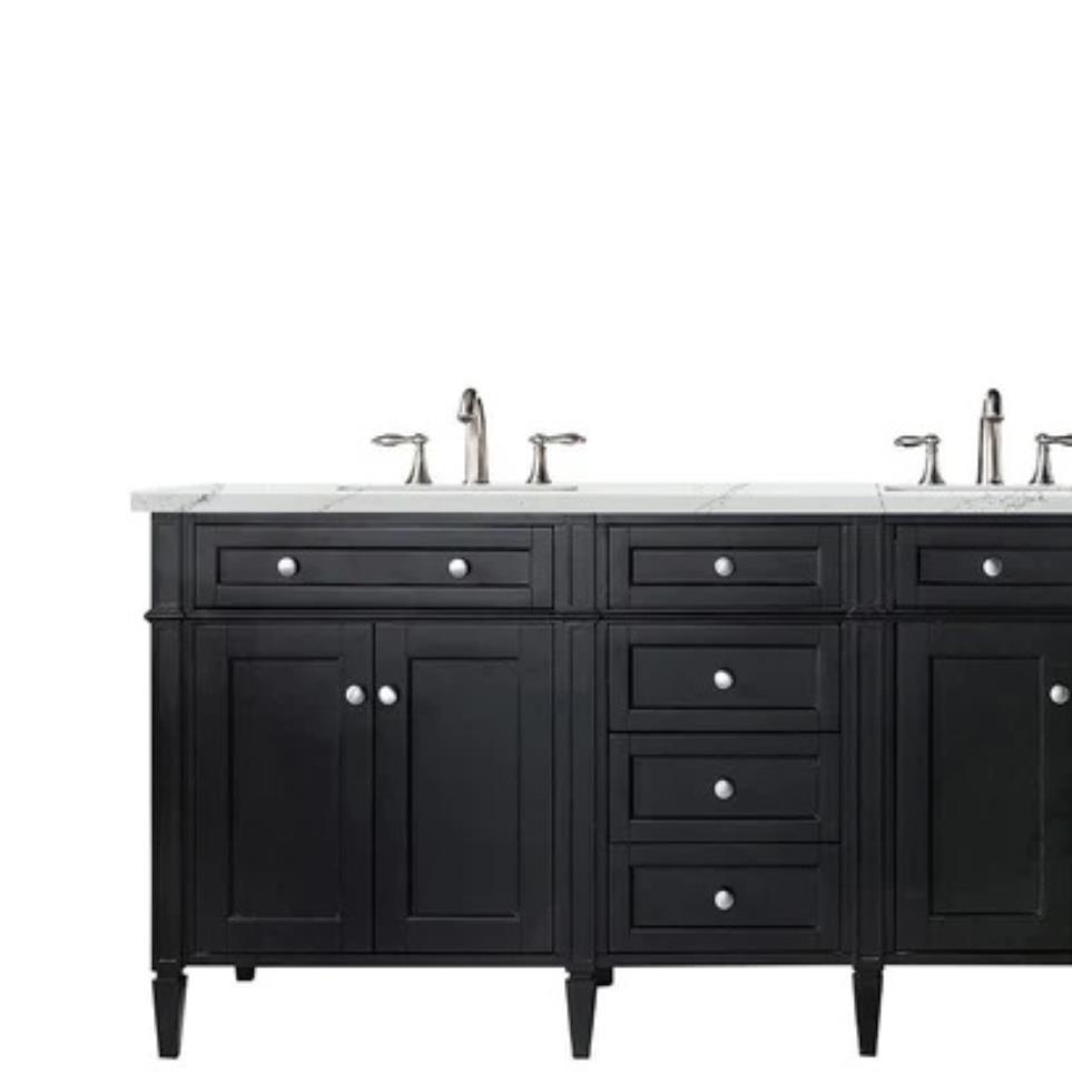 Base with Sink Top Black Onyx Grey / Black Vanities