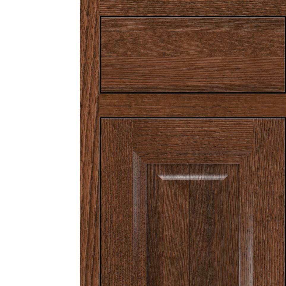 Square Sepia Dark Finish Square Cabinets