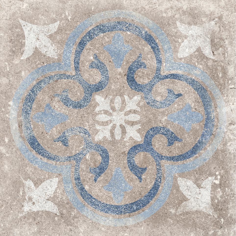 Decoratives and Medallions Siena Blue Matte Blue Tile