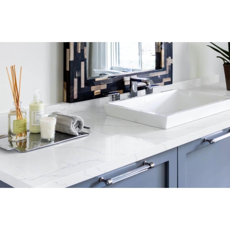 Slab Calacatta Miraggio Cielo White Quartz Countertops