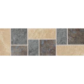 Decoratives and Medallions Gold/Blue/Grey Matte Beige/Tan Tile