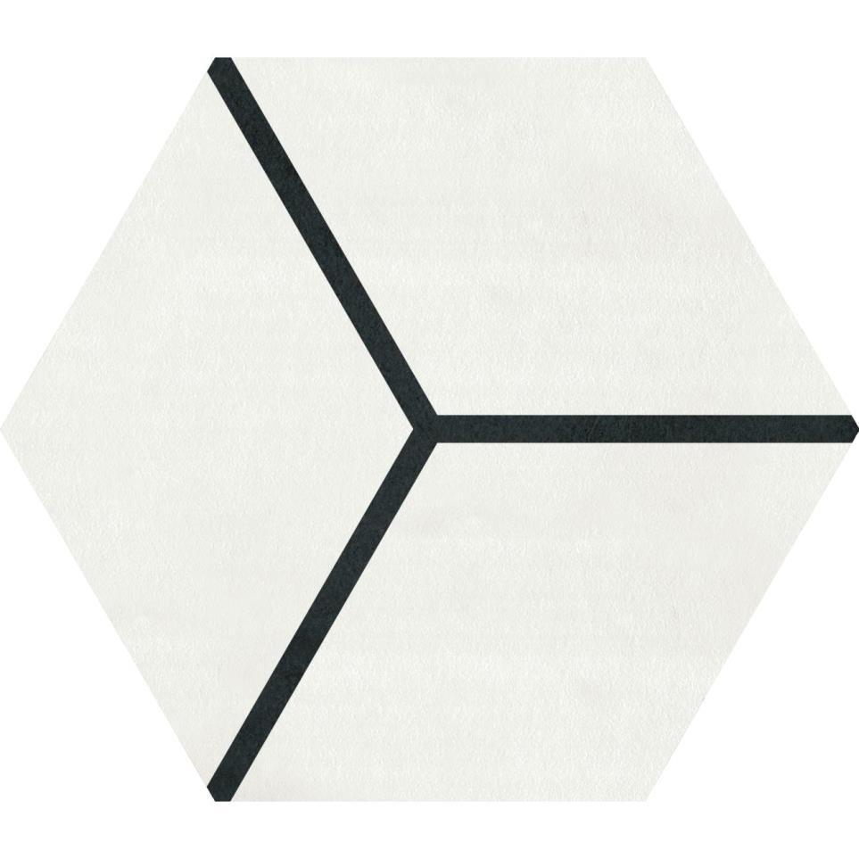 Decoratives and Medallions Cube Positive Matte White Tile