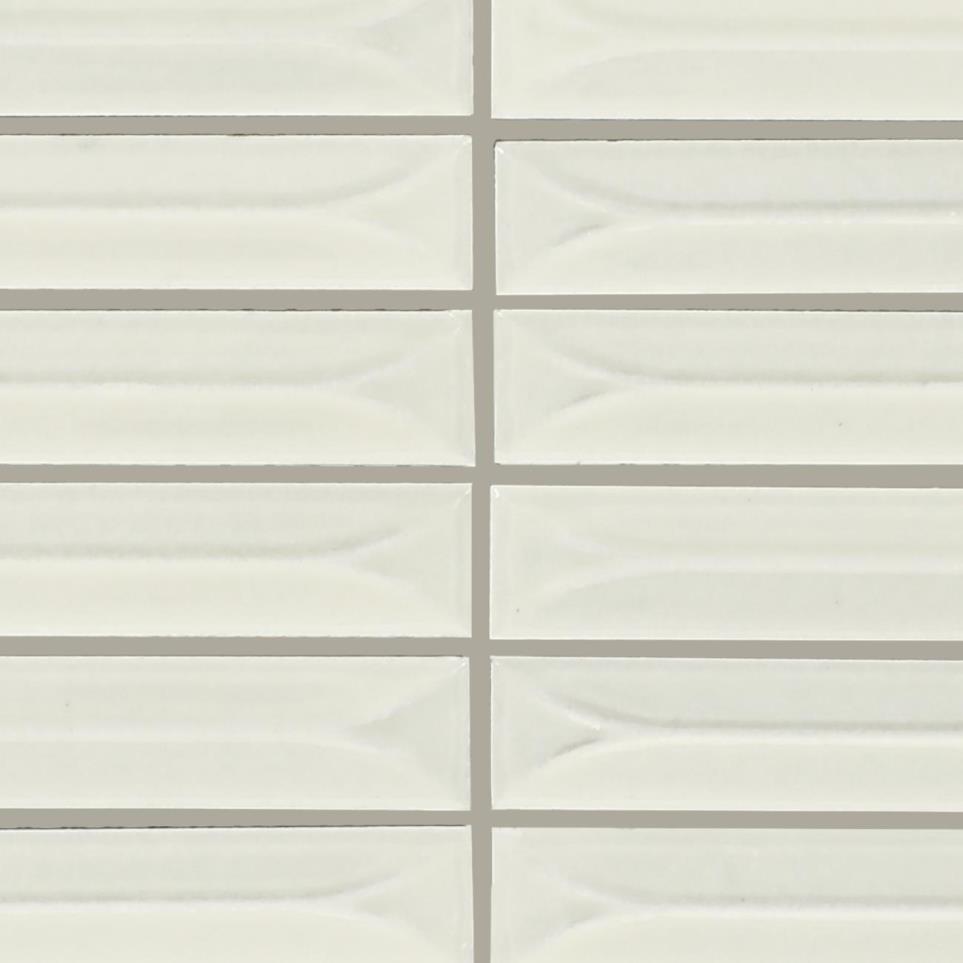 Mosaic Pearl Glossy White Tile