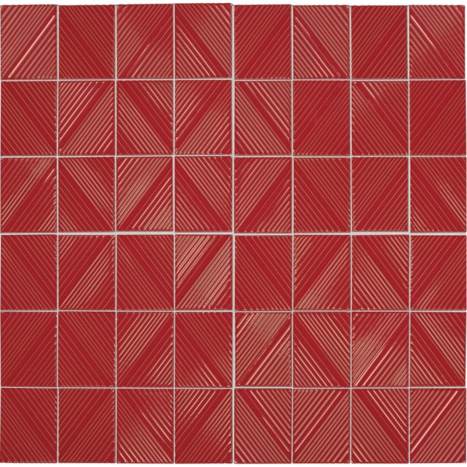 Mosaic Red Glossy Red Tile