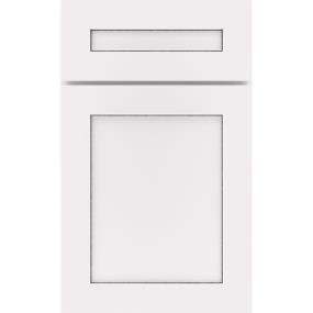 5 Piece White With Amaretto Creme Detail Glaze - Paint 5 Piece Cabinets