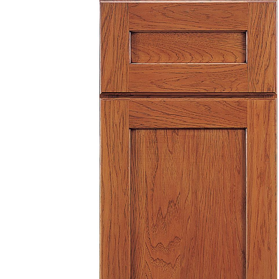 Square Nutmeg Medium Finish Square Cabinets