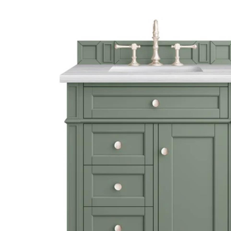 Base with Sink Top Smokey Celadon Green Vanities