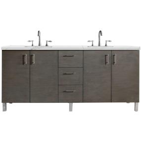 Base with Sink Top Silver Oak Medium Finish Vanities