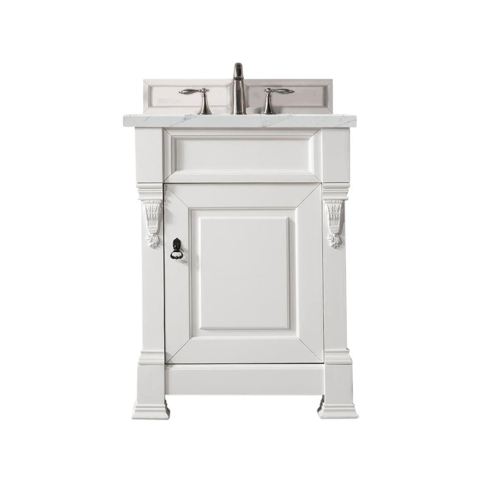 Base with Sink Top Bright White White Vanities