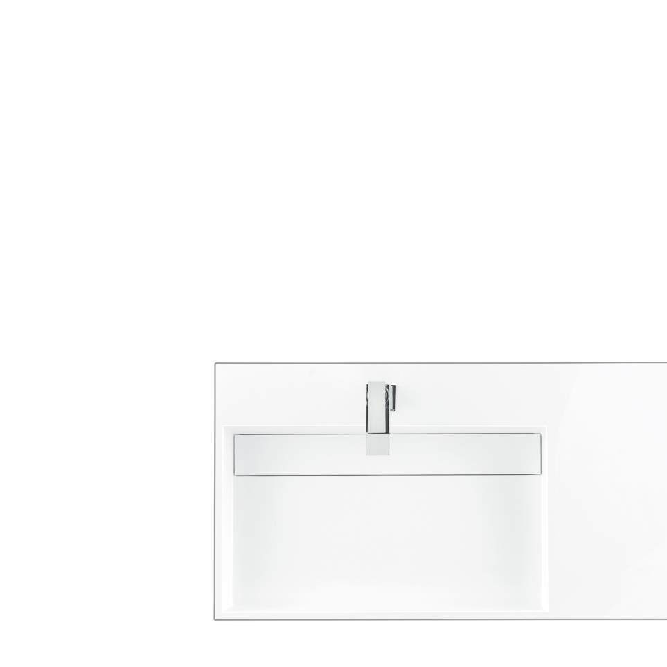 Base with Sink Top Glossy White White Vanities