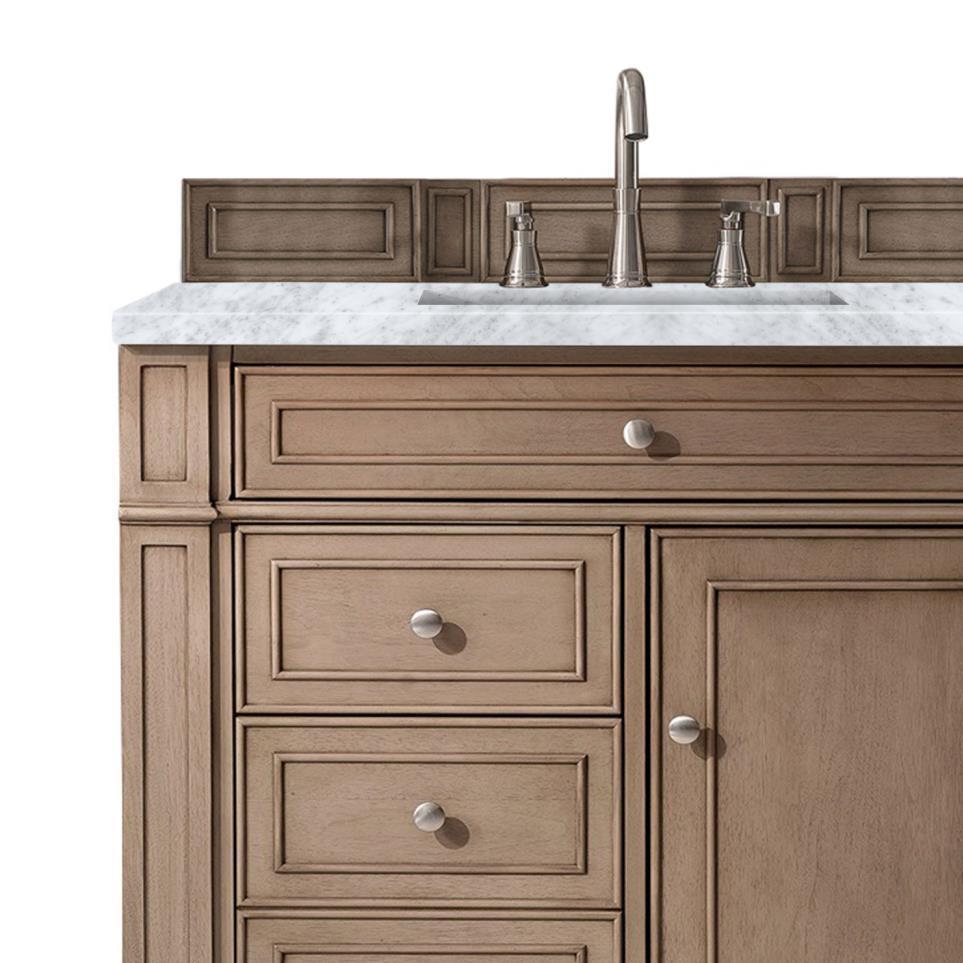 Base with Sink Top Whitewashed Walnut Light Finish Vanities