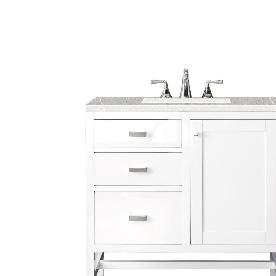 Base with Sink Top Glossy White White Vanities