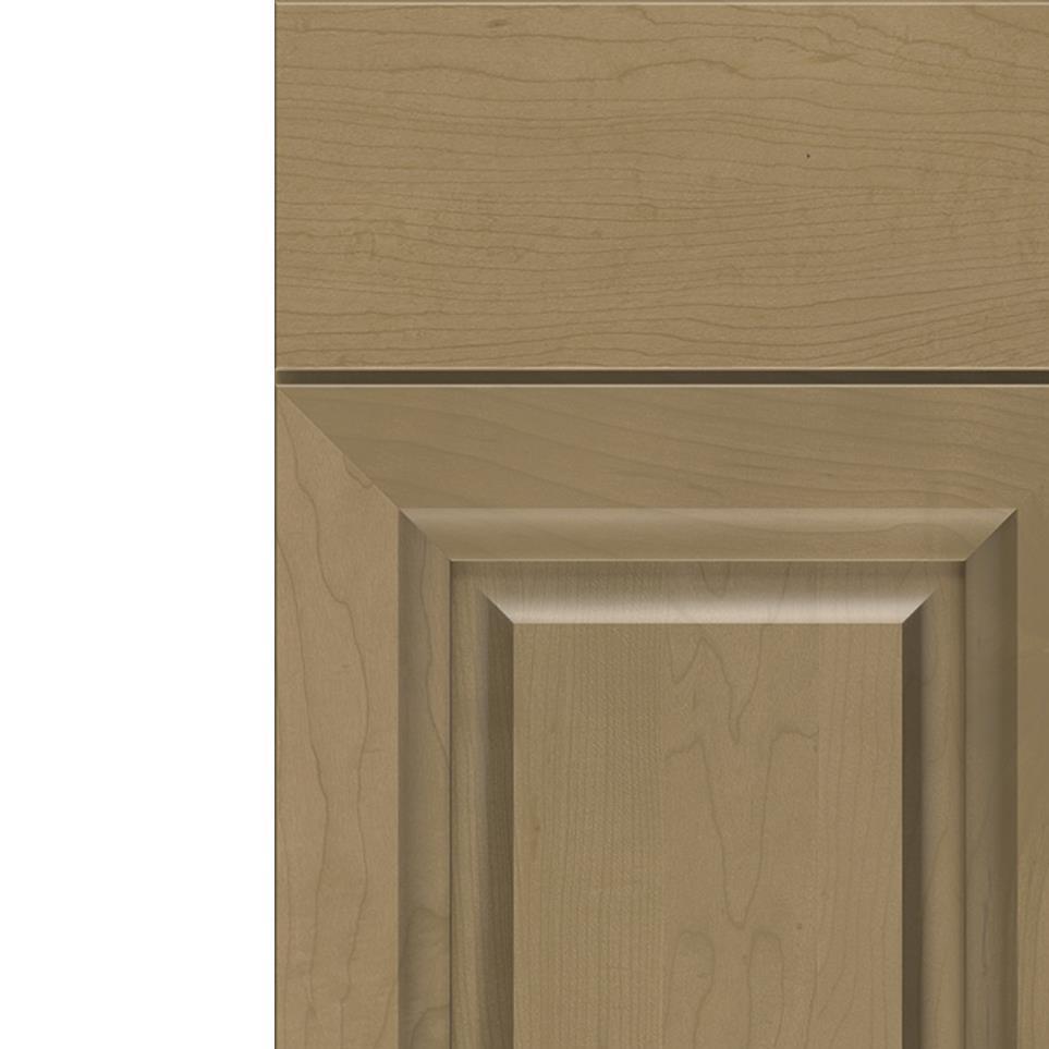 Square Buckskin Medium Finish Square Cabinets