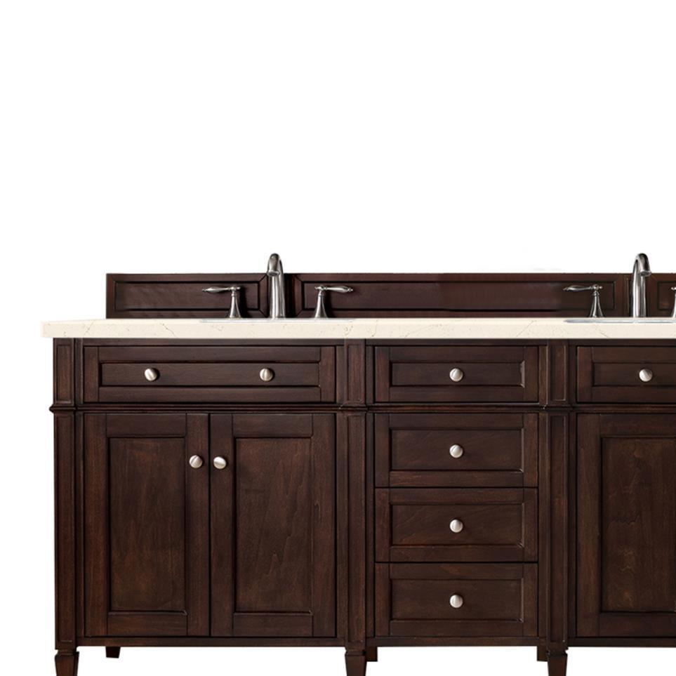 Base with Sink Top Burnished Mahogany Dark Finish Vanities