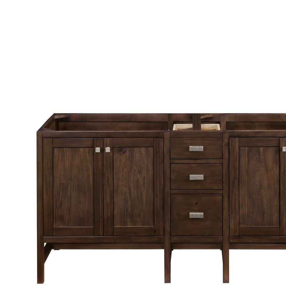 Base with Sink Top Mid Century Acacia Dark Finish Vanities