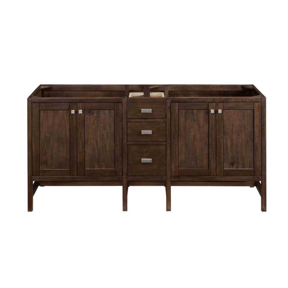 Base with Sink Top Mid Century Acacia Dark Finish Vanities