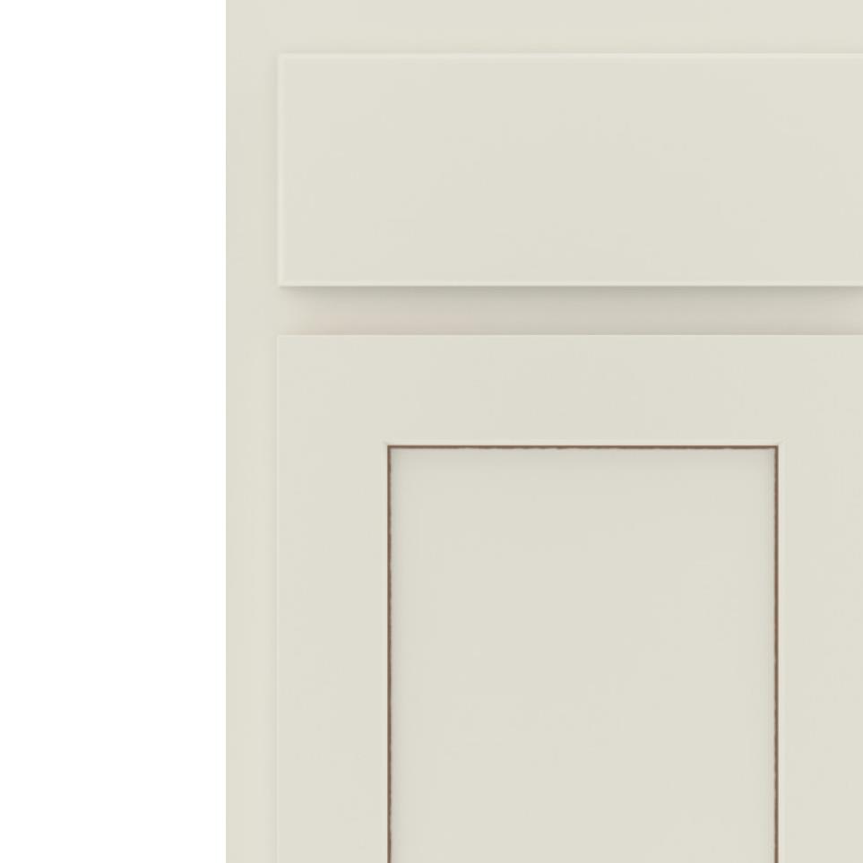 Square Icy Avalanche Toasted Almond Glaze - Paint Square Cabinets