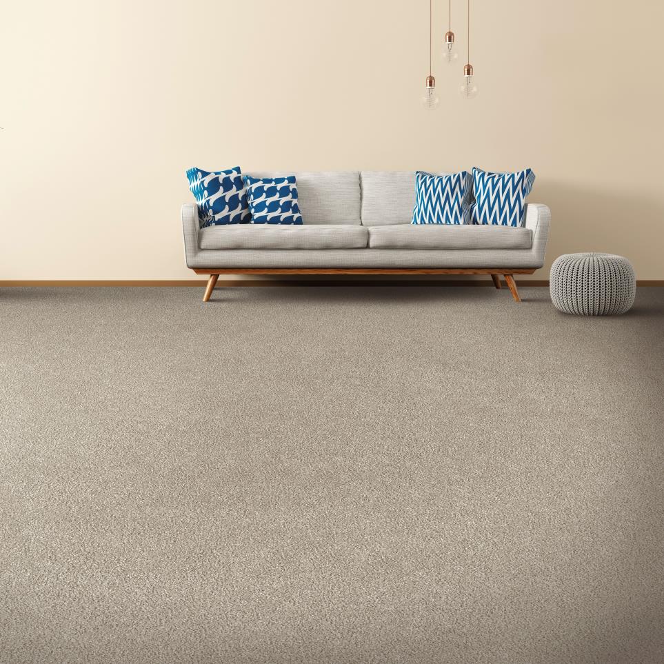 Textured Saxony Dignified Beige/Tan Carpet