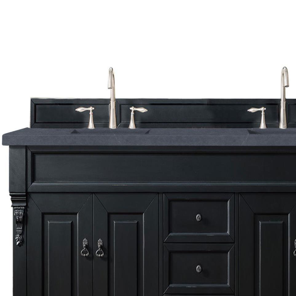 Base with Sink Top Antique Black Grey / Black Vanities