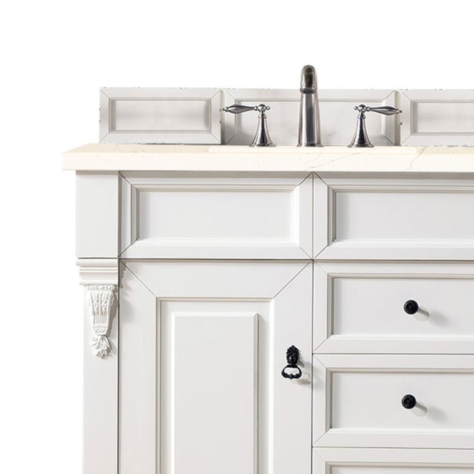 Base with Sink Top Bright White White Vanities