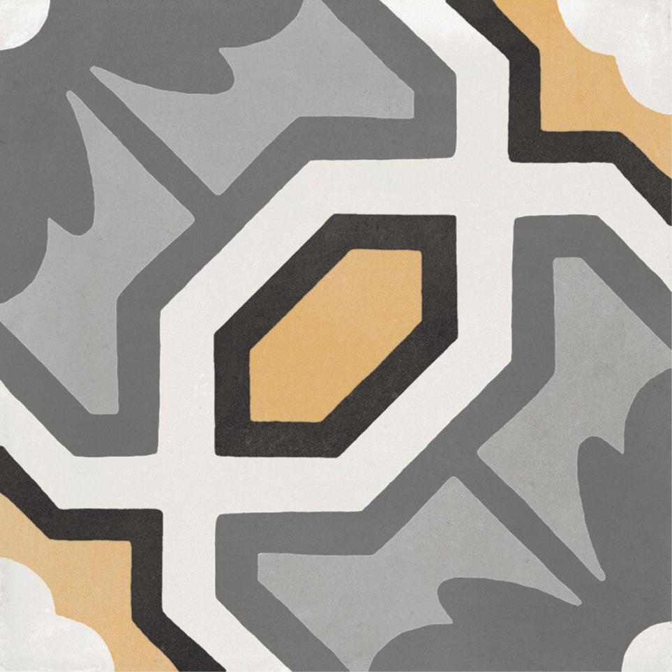 Decoratives and Medallions Honeycomb Matte Yellow Tile