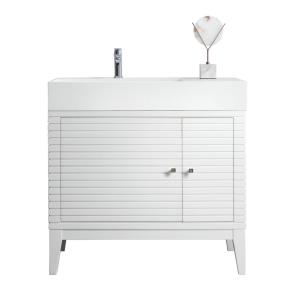 Base with Sink Top Glossy White White Vanities