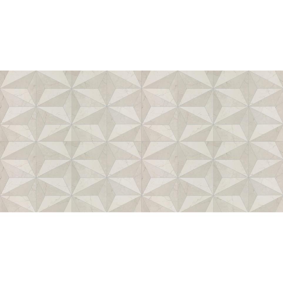 Tile Kaleidoscope Satin Beige/Tan Tile