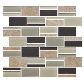 Mosaic Canyon Trail Blend Glass Beige/Tan Tile