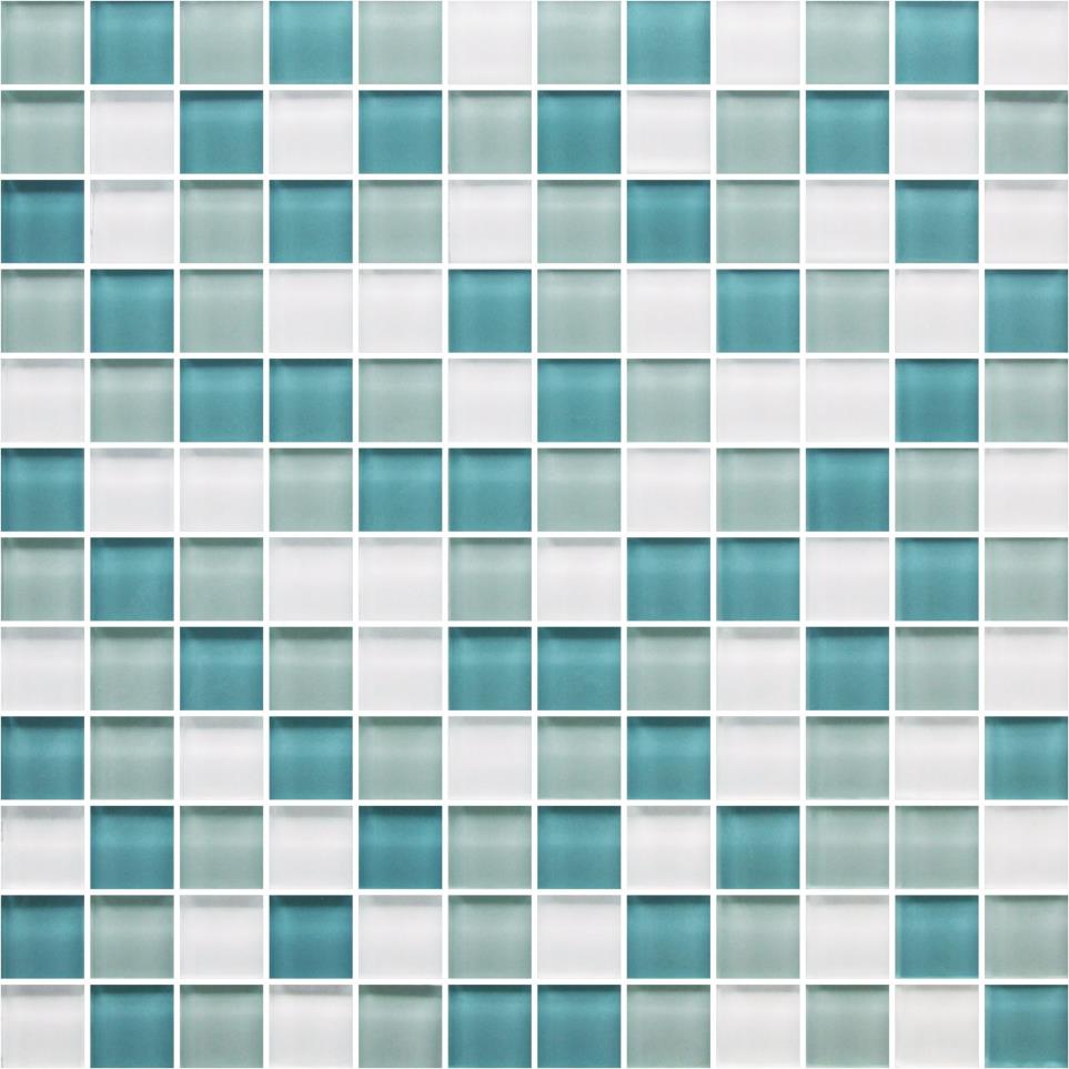 Mosaic Sea Pearl Blend Glass Green Tile