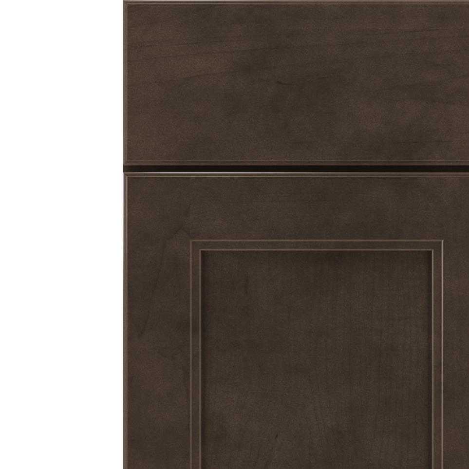 Square Thatch Dark Finish Square Cabinets