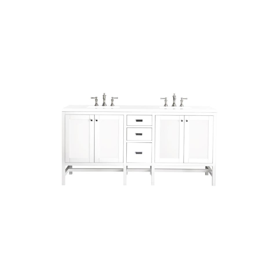 Base with Sink Top Glossy White White Vanities