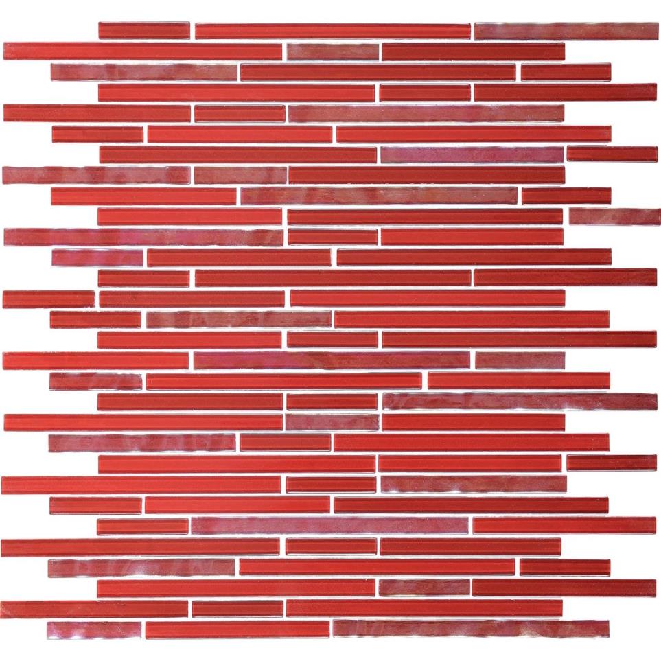 Mosaic Ruby Glass Red Tile