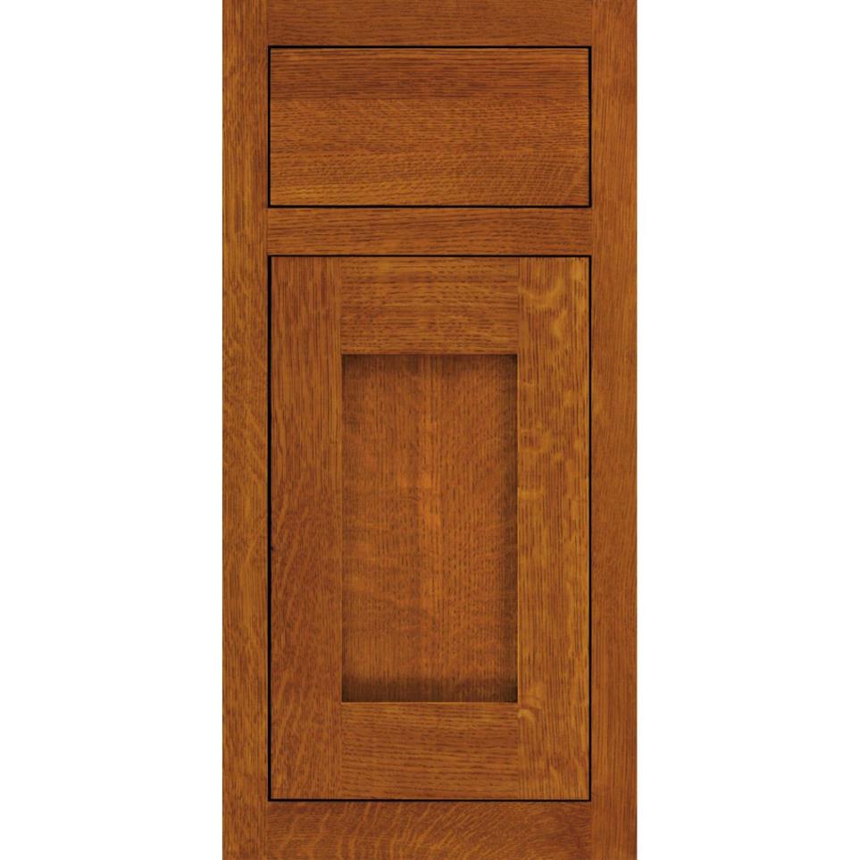 Square Nutmeg Medium Finish Square Cabinets