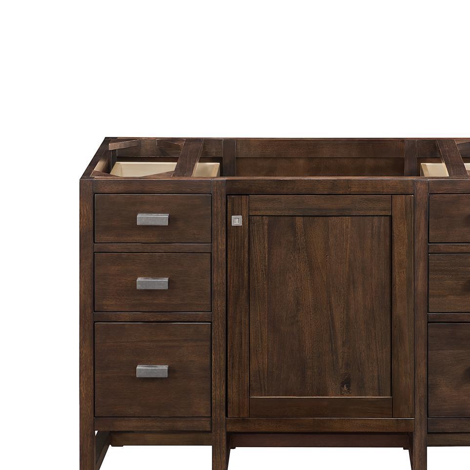 Base with Sink Top Mid Century Acacia Dark Finish Vanities