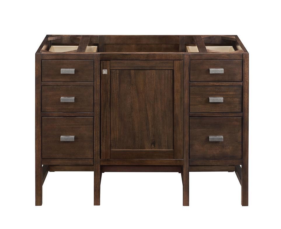 Base with Sink Top Mid Century Acacia Dark Finish Vanities