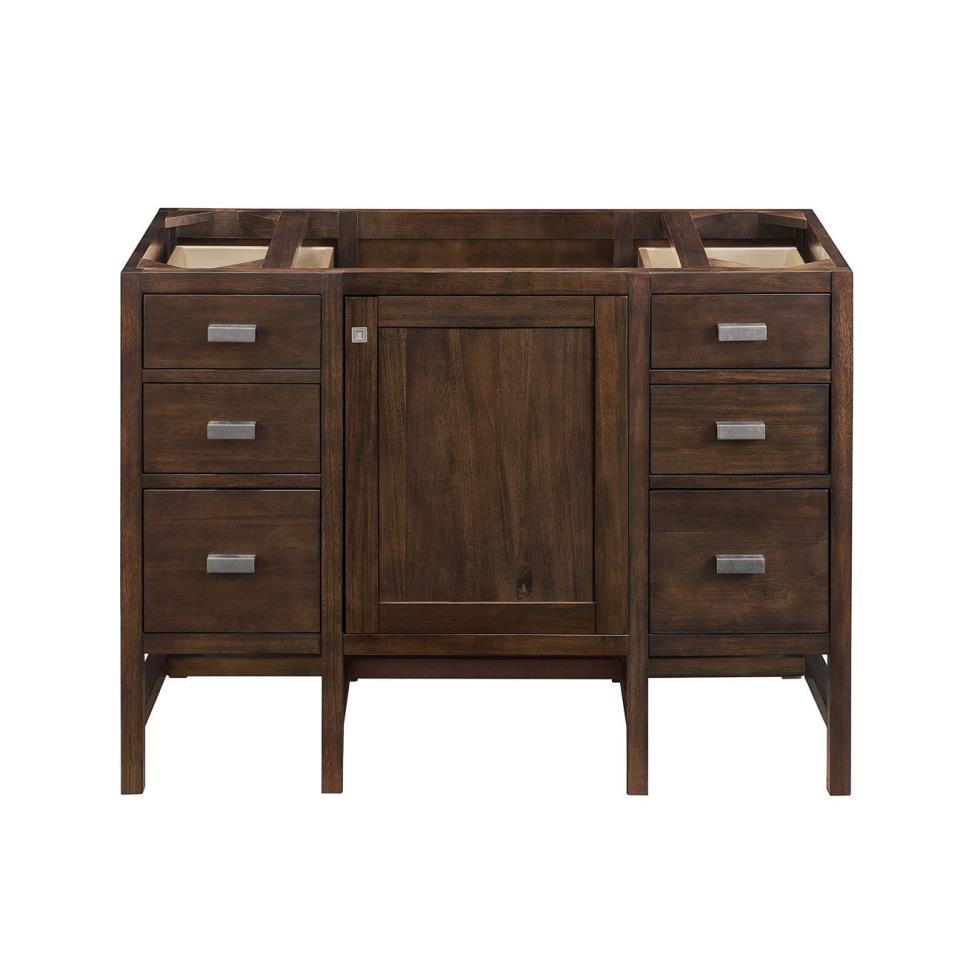 Base with Sink Top Mid Century Acacia Dark Finish Vanities