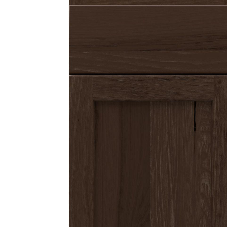 Square Buckboard Dark Finish Square Cabinets