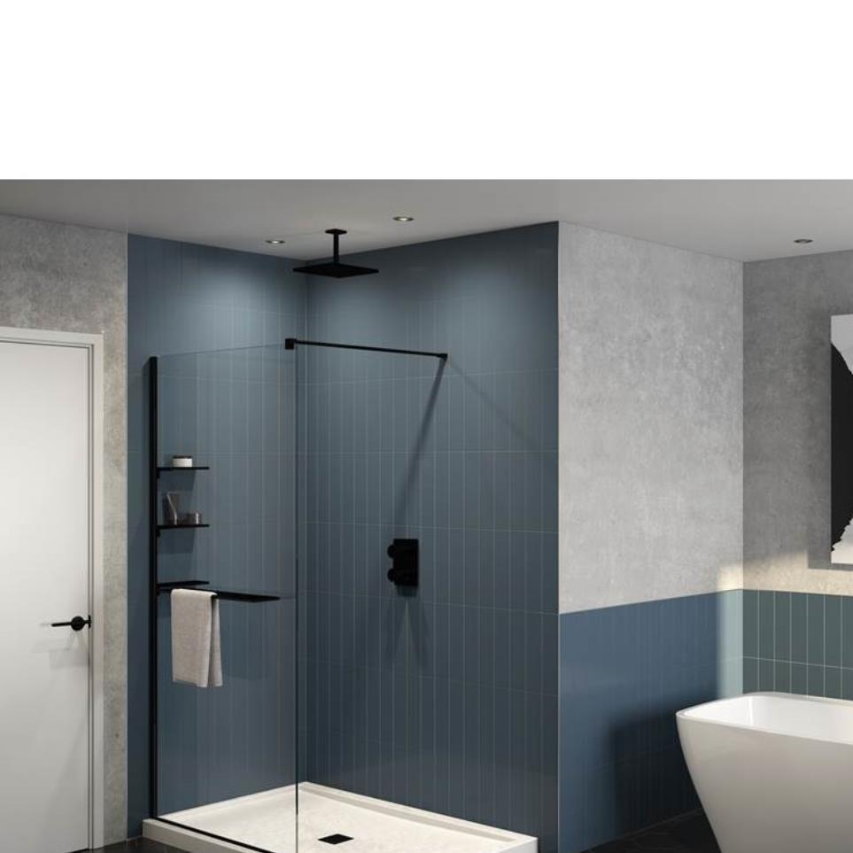 Door Matte Black Black Showers