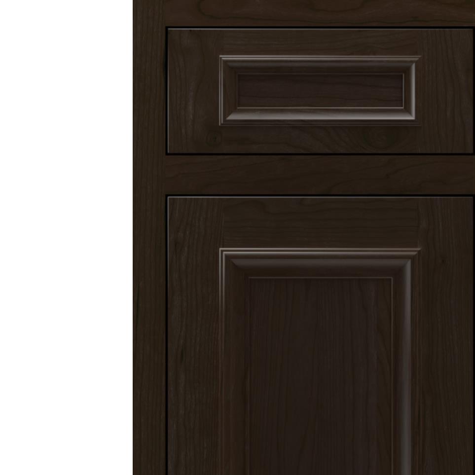 Square Teaberry Dark Finish Square Cabinets