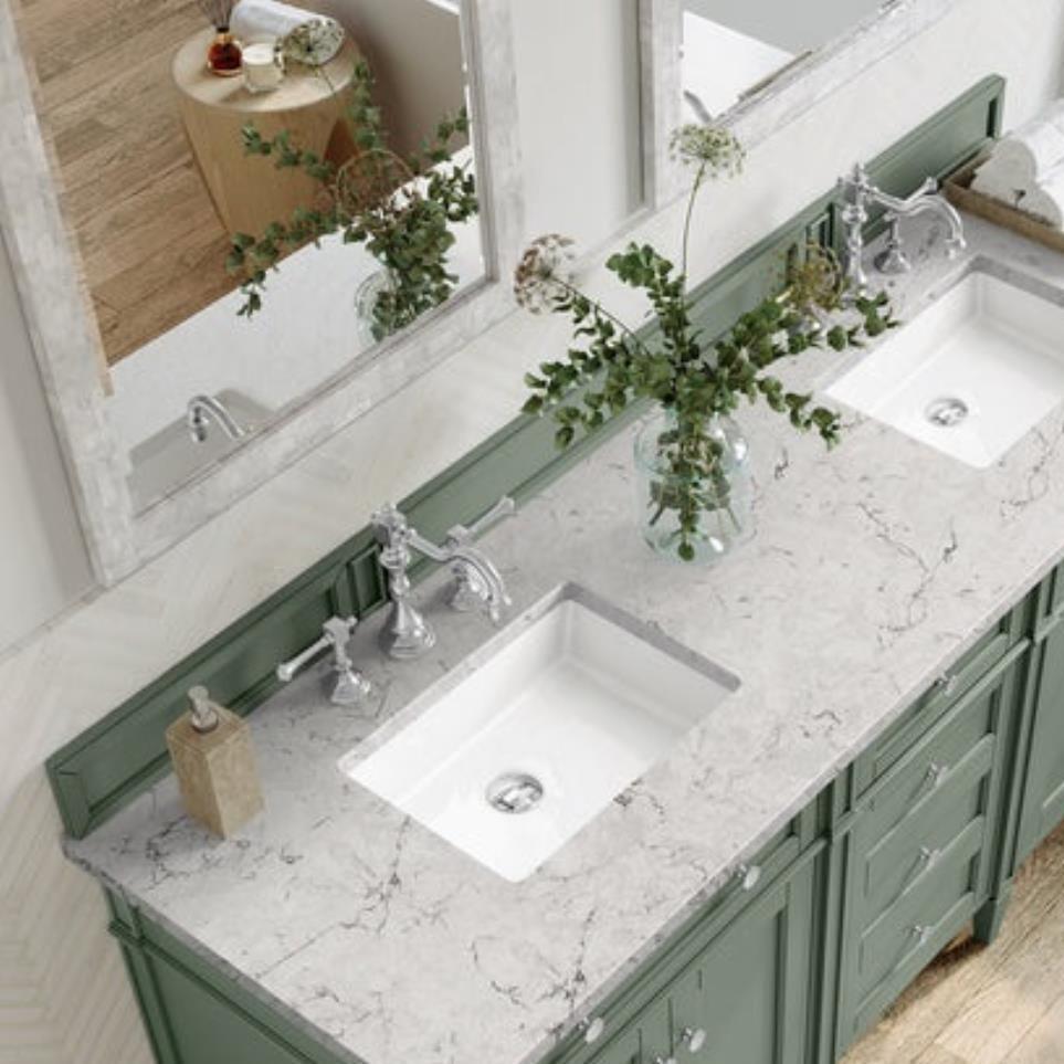 Base with Sink Top Smokey Celadon Green Vanities