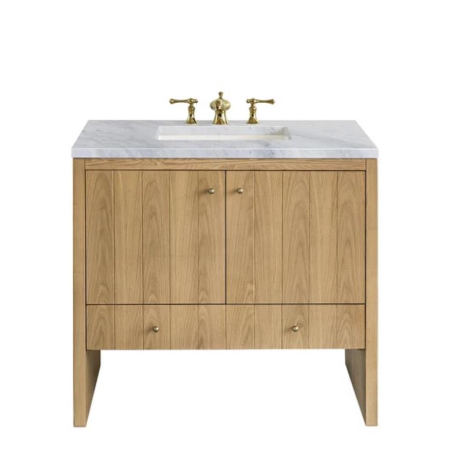 Base with Sink Top Light Oak Light Finish Vanities