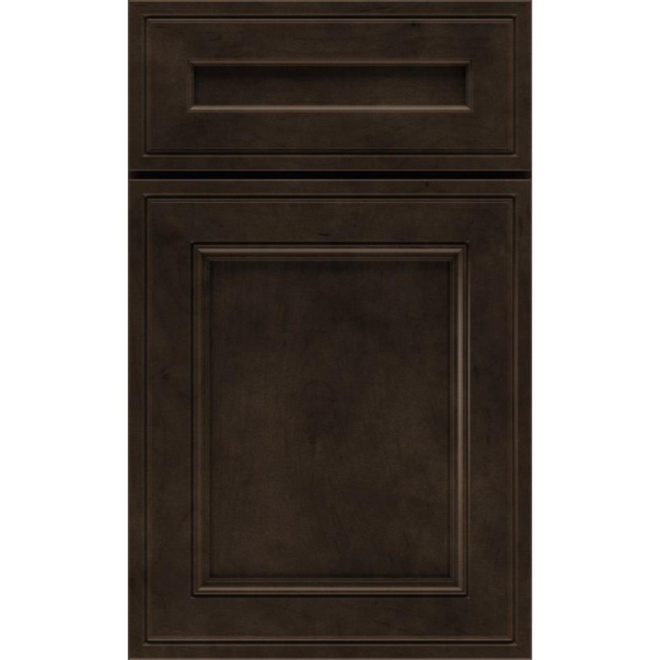 Square Thatch Dark Finish Square Cabinets