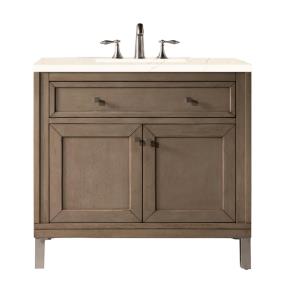 Base with Sink Top Whitewashed Walnut Light Finish Vanities