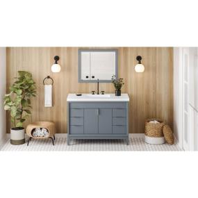 Base with Sink Top Blue Steel Grey / Black Vanities